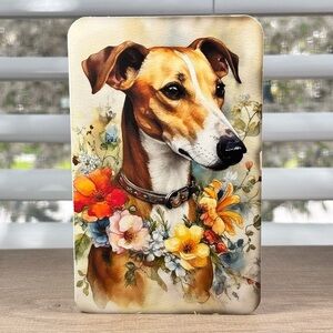 Handmade Greyhound Puppy Greeting Card